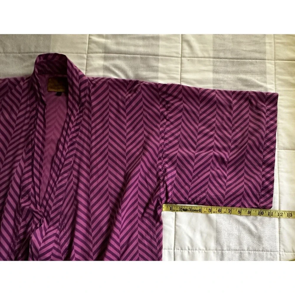 Four Seasons Resort Bali at Jimbaran Bay Cotton Kimono‎ Robe Purple Chevron M